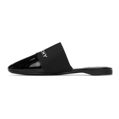 Shop Givenchy Black Patent Leather Bedford Mules In 001 Black