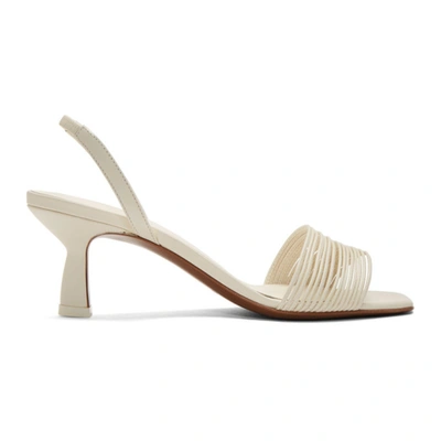 Shop Neous Off-white Rossi 55 Slingback Heeled Sandals In Cream