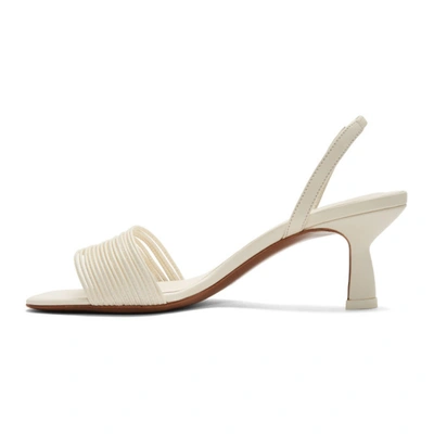 Shop Neous Off-white Rossi 55 Slingback Heeled Sandals In Cream