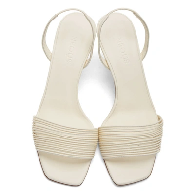 Shop Neous Off-white Rossi 55 Slingback Heeled Sandals In Cream