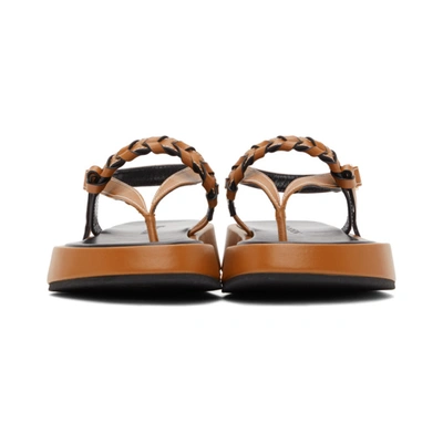 Shop Jw Anderson Brown Flatform Sandals In Rust/copper