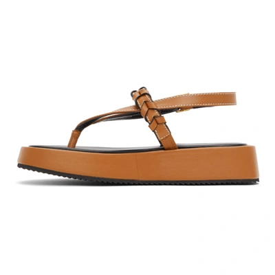 Shop Jw Anderson Brown Flatform Sandals In Rust/copper