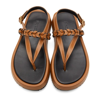 Shop Jw Anderson Brown Flatform Sandals In Rust/copper
