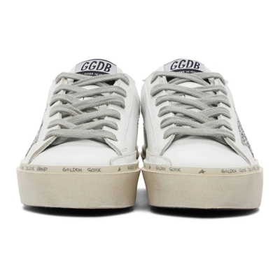 Shop Golden Goose White & Blue Hi Star Sneakers