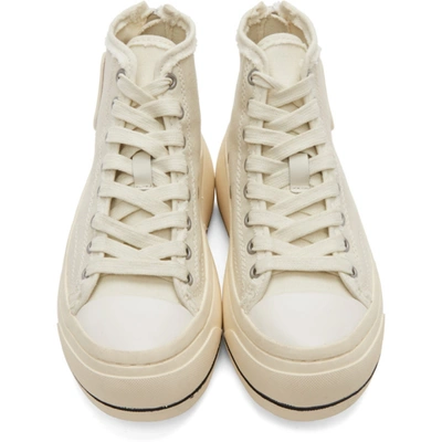 Shop R13 Off-white Kurt High-top Sneakers In 289 Ecru