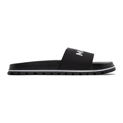 Shop Marc Jacobs Black Traveler Flat Sandals In 001 Black