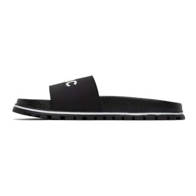 Shop Marc Jacobs Black Traveler Flat Sandals In 001 Black