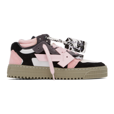 Shop Off-white Black & Pink Floating Arrow Sneakers In Black Pink