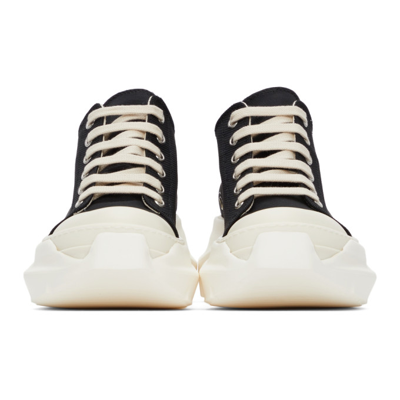 Shop Rick Owens Drkshdw Black Abstract Low Sneakers In 9111 Black/milk/milk