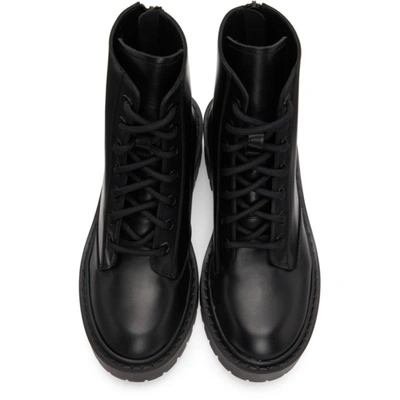 Shop Kenzo Black Pike Lace-up Boots In 99 Black