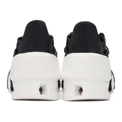 Shop Y-3 Black & White Sukui Iii Sneakers In Black/black