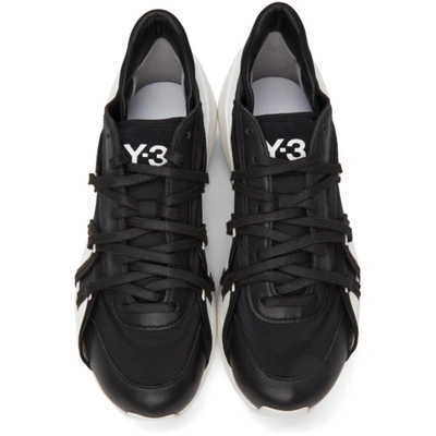 Shop Y-3 Black & White Sukui Iii Sneakers In Black/black
