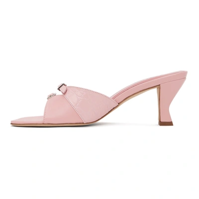 Shop By Far Pink Noor Mules In Peony