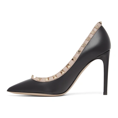 Shop Valentino Rockstud Heels In N91 Black