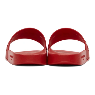 Shop Givenchy Red Logo Flat Sandals In 600 Red