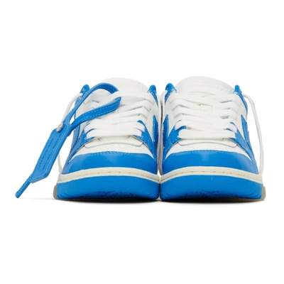 Shop Off-white Blue & White Out Of Office Sneakers In White Blue