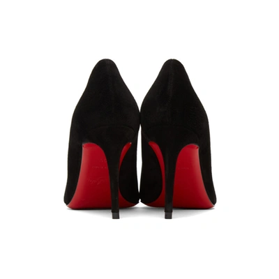 Shop Christian Louboutin Black Suede Kate 85 Heels In Bk01 Black