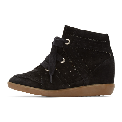 Shop Isabel Marant Black Bobby Sneakers In 01bk Black