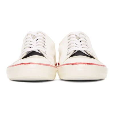 Shop Marni Off-white Graffiti Low-top Sneakers In Zn070 Natur