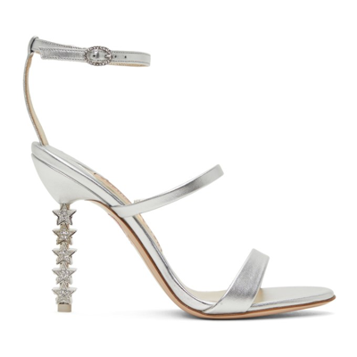 Shop Sophia Webster Nappa Rosalind Star Heeled Sandals In Silver Nappa