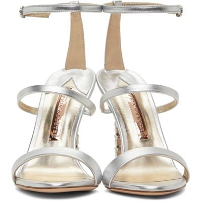 Shop Sophia Webster Nappa Rosalind Star Heeled Sandals In Silver Nappa