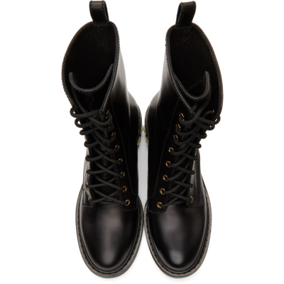 Shop Nicholas Kirkwood Black Casati Pearl Combat Boots In N99 Black
