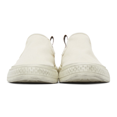 Shop Acne Studios Off-white Canvas Slip-on Sneakers In Cgg Off White/off Wh