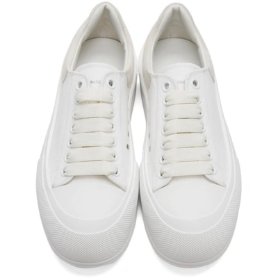 Shop Alexander Mcqueen White Pimsoll Sneakers In 9000 White/white/whi