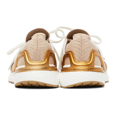 Shop Adidas By Stella Mccartney Pink Ultraboost 20 Sneakers In Soft Powder/gold Me