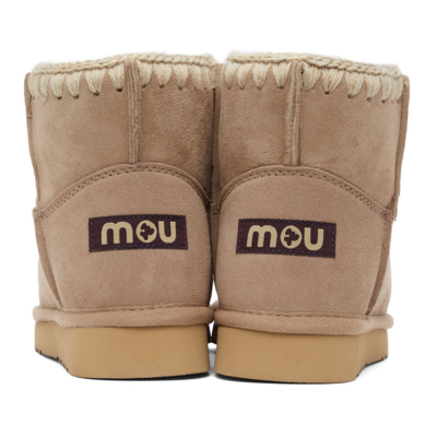 Shop Mou Beige Classic Boots In Cam Camel