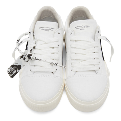 Shop Off-white White Vulcanized Eco Canvas Low Sneakers In White Black