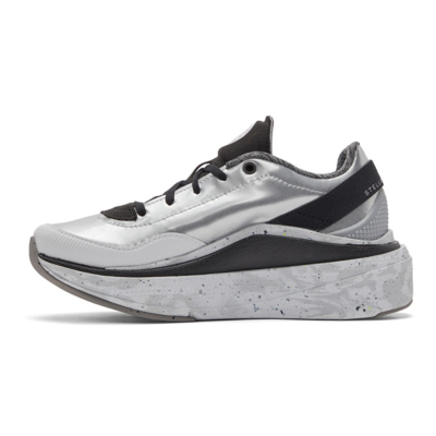Shop Adidas By Stella Mccartney Silver Earthlight Sneakers In Silver Met./core Bl