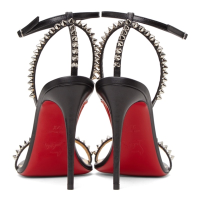 Shop Christian Louboutin Black So Me 100 Heels In Bk65 Blk/si