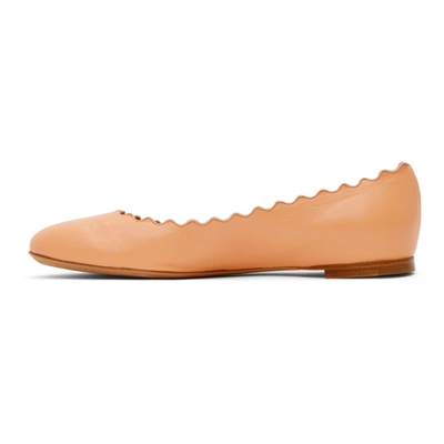 CHLOE 橙色 LAUREN 芭蕾鞋