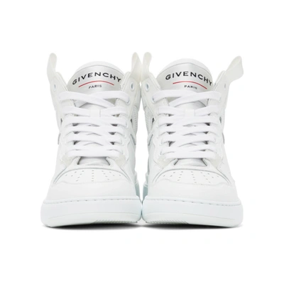 Shop Givenchy White Wing Mid Sneakers In 100-white