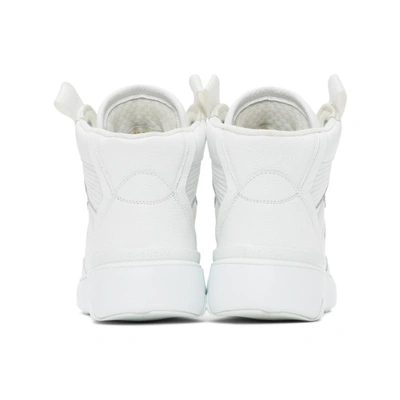 Shop Givenchy White Wing Mid Sneakers In 100-white