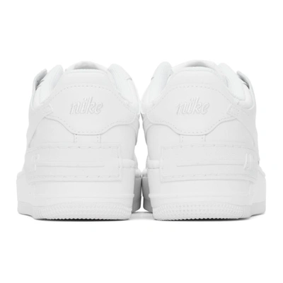Shop Nike White Air Force 1 Shadow Sneakers In 100 White/white-whit