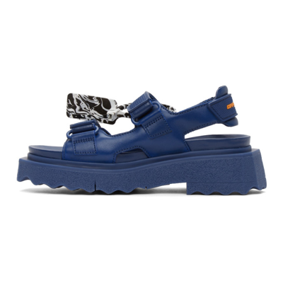Shop Off-white Blue Trek Sandals In Blue Orange