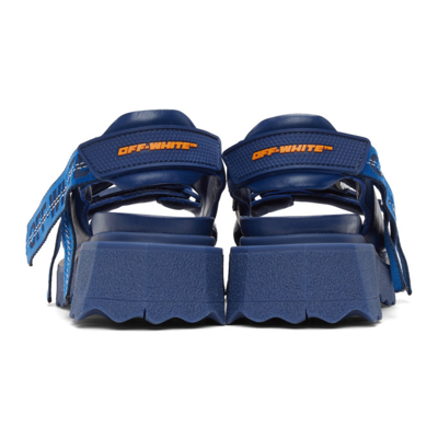 Shop Off-white Blue Trek Sandals In Blue Orange