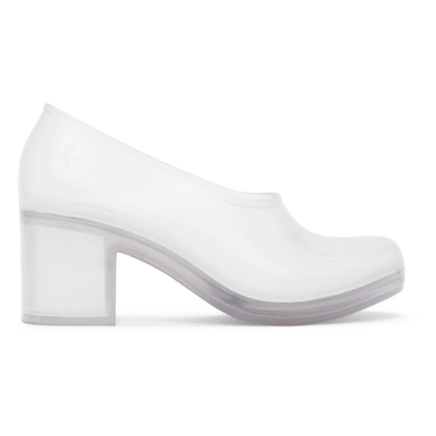 Shop Comme Des Garçons Transparent Melissa Edition Pvc Heels In 1 Clear