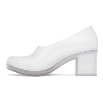 Shop Comme Des Garçons Transparent Melissa Edition Pvc Heels In 1 Clear