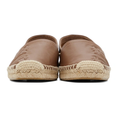 Shop Max Mara Brown Leather Eli Espadrilles In 002 Brown