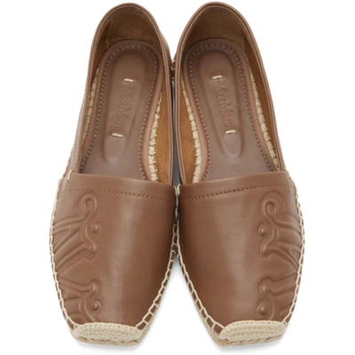 Shop Max Mara Brown Leather Eli Espadrilles In 002 Brown