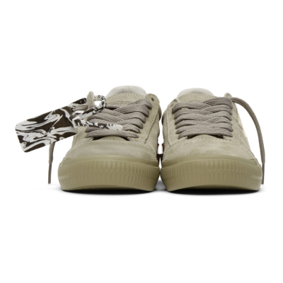 Shop Off-white Grey Vulcanized Suede Sneakers In Beige Whit