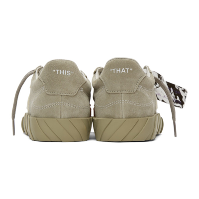 Shop Off-white Grey Vulcanized Suede Sneakers In Beige Whit