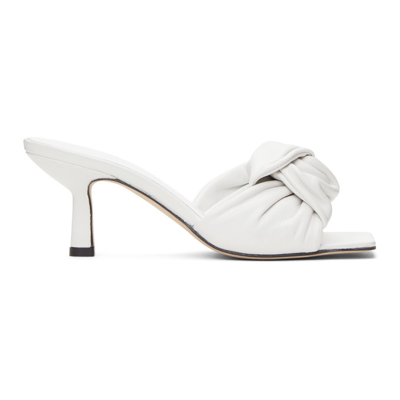 Shop By Far White Lana Heeled Sandals
