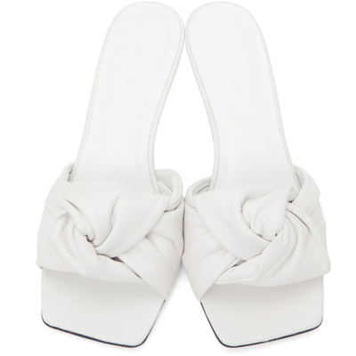 Shop By Far White Lana Heeled Sandals