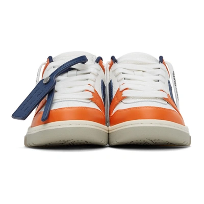 Shop Off-white White & Orange Out Of Office Sneakers In White Orange