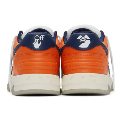Shop Off-white White & Orange Out Of Office Sneakers In White Orange