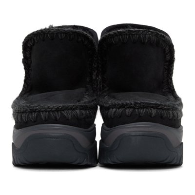 Shop Mou Black Chunky Boots In Bkbk Black